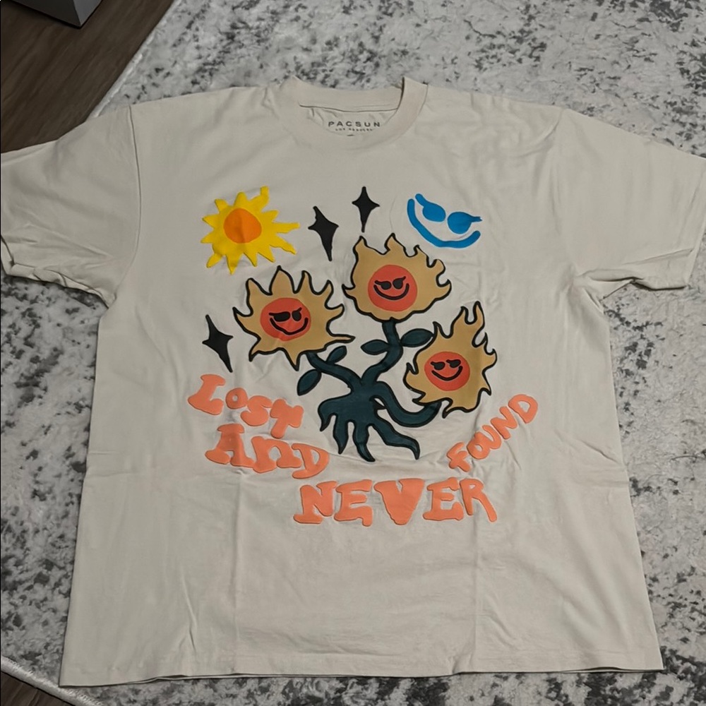 PacSun Cream Kids Tee with Fun Graphic